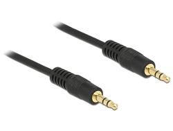 Delock Stereo Jack Cable 3.5 mm 3 pin male > male 1 m black