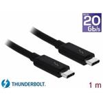 Delock Thunderbolt™ 3 (20 Gb/s) USB-C™ kabel samec > samec pasivní 1,0 m 5 A černý