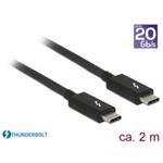 Delock Thunderbolt™ 3 (20 Gb/s) USB-C™ kabel samec > samec pasivní 2,0 m 3 A černý