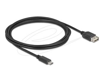 Delock USB 2.0 kabel USB Type-C samec na EASY USB Type-A samice 2 m, černý