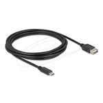 Delock USB 2.0 kabel USB Type-C samec na EASY USB Type-A samice 3 m, černý
