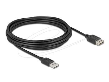 Delock USB 2.0 prodlužovací kabel EASY USB Type-A samec na EASY USB Type-A samice 5 m, černý