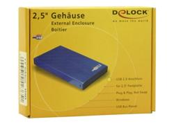 DeLock USB 2.0 skříň 2,5" IDE Aluminium modrá