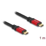 Delock USB 5 Gbps kabel USB Type-C™ samec na samec PD 3.0 100 W E-Marker 1 m červený kovový