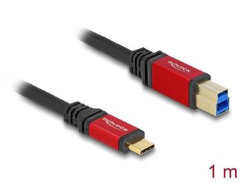 Delock USB 5 Gbps kabel USB Type-C™ samec na USB Typ-B samec 1 m červený kovový
