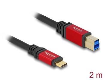 Delock USB 5 Gbps kabel USB Type-C™ samec na USB Typ-B samec 2 m červený kovový