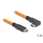 Delock USB 5 Gbps kabel, ze zástrčky USB Type-C™ na zástrčku USB Type-C™, pravoúhlý, 90°, k focení s tetheringem, 1 m, 
