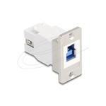 Delock USB 5 Gbps Typ-B samice na USB Typ-A samice, kónický, pro montáž do panelu