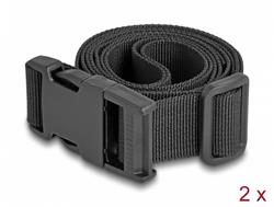 Delock Zavazadlový pásek, nastavitelný, 1,5 m, černý 2 ks