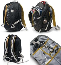 Dicota Backpack Active 14" - 15.6" black/yellow