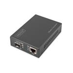 DIGITUS 10 Gigabit Ethernet Media Converter, SFP podporuje 1G, 2,5G, 5G a 10G, otevřený slot