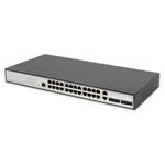 DIGITUS 24portový řízený gigabitový ethernetový přepínač L2 + 2 combo a 2 SFP uplink porty