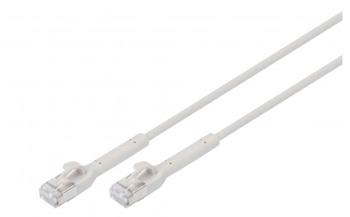 DIGITUS CAT 6A F-FTP ohebný propojovací kabel, Cu, TPE-LSZH AWG 32/7, délka 0.3 m, šedá