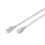 DIGITUS CAT 6A F-FTP Slim Patch cord, Cu, LSZH AWG 32/7, length 0.3m, Grey