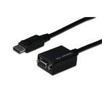 Digitus DisplayPort adapter cable, DP - HD15 M/F, 0.15m,w/interlock, DP 1.1a compatible, CE, bl