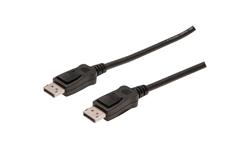 Digitus DisplayPort connection cable, DP M/M, 5.0m, w/interlock, Full HD 1080p, bl