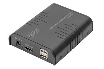 DIGITUS DS-55530 HDMI KVM IP Extender přijímač, Full HD, 60 Hz, 120m, černá