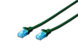 Digitus Ecoline Patch Cable, UTP, CAT 5e, AWG 26/7, zelený 10m, 1ks
