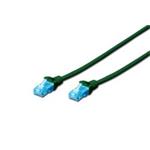 Digitus Ecoline Patch Cable, UTP, CAT 5e, AWG 26/7, zelený 10m, 1ks