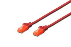 Digitus Ecoline Patch Cable, UTP, CAT 6e, AWG 26/7, červený 0,5m, 1ks