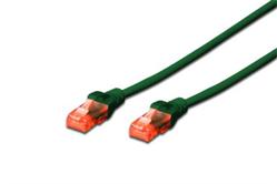 Digitus Ecoline Patch Cable, UTP, CAT 6e, AWG 26/7, zelený 1m, 1ks