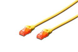 Digitus Ecoline Patch Cable, UTP, CAT 6e, AWG 26/7, žlutý 0,5m, 1ks