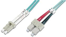 Digitus Fiber Optic Patch Cable, LC to SC, Multimode 50/125 µ, Duplex, Class OM3 10 m