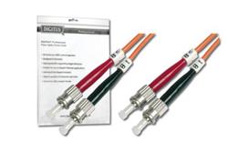 DIGITUS Fiber Optic Patch Cord, ST to ST, Multimode, OM1, 62.5/125 µ, Duplex Length 3m