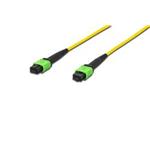 Digitus Fiber Optic Patchcord, MPO to MPO, Female OS2, Singlemode 09/125 µ, 30m, Method A Jacket: yellow, Housing: gree