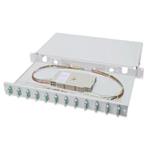 Digitus Fiber Optic Sliding Splice Box, 1U, Equipped 12x SC duplex, incl. M 25 Screw, Splice Cassette Color Pigtails OM