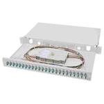 Digitus Fiber Optic Sliding Splice Box, 1U, Equipped 24x LC duplex, incl. M 25 Screw, Splice Cassette OM3 Color Pigtail