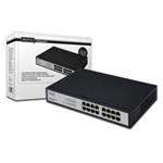 DIGITUS Gigabit Switch N-Way 16-port, 10/100/1000 Mbps, 16x RJ45, Desktop včetně rack Mount Kitu