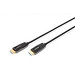 Digitus HDMI 2.1 AOC hybridní optický kabel, Typ A M/M, 30m, UHD 8K@60Hz, CE, gold, bl
