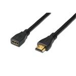 Digitus HDMI High Speed s Ethernetem prodlužovací kabel, typ A, M / F, 5,0 m,  HDMI 1.4, UL, bl, zlacené kontakty