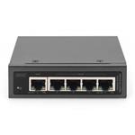 DIGITUS Industrial 5-Port Gigabit PoE Extender 1-Port 802.3bt PoE to 4-port 802.3af/at