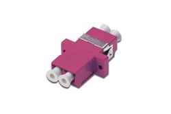 Digitus LC/LC Coupler, OM4, Color RAL 4003 Zirconia Ceramic Sleeve, Plastic housing,Multimode incl. fixing material