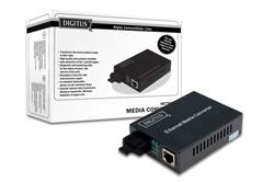DIGITUS Media Converter, Multimode, 10/100/1000Base-T to 1000Base-SX, Incl. PSU SC connector, Up to 0.5km