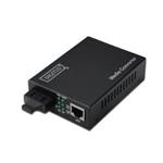 Digitus Media Converter, Singlemode 10/100/1000Base-T to 1000Base-LX, Incl. PSU SC connector, Up to 10km