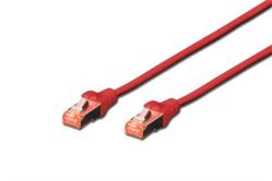Digitus Patch Cable, S-FTP, CAT 6, AWG 27/7, LSOH, Měď, červený 1m