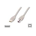 Digitus Připojovací kabel USB 2.0, typ A - B M / M, 3,0 m, šedý