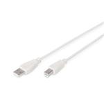 Digitus Připojovací kabel USB 2.0, typ A - B M / M, 5,0 m, šedy