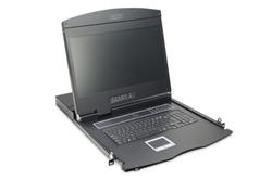 DIGITUS Professional Modular console with 19" TFT (48,3cm), 1-port KVM & Touchpad, german keyboard