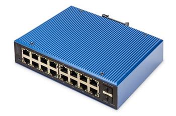 Digitus Průmyslový 16+2portový gigabitový ethernetový přepínač s řízením L2 PoE