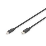 DIGITUS Pružinový kabel USB - C na Lightnig MFI C94 TPU USB 2.0, PD20W Max. 1m