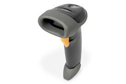 DIGITUS Ruční skener čárových kódů 2D, napájený z baterie, kompatibilní s Bluetooth a QR kódem, 200 skenů / s, s držák
