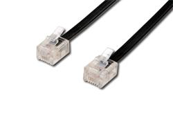 Digitus telefonní kabel RJ11, černý, délka 6 metrů