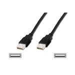 Digitus USB 2.0 kabel, typ A, M / M, 3,0 m, USB 2.0 ve shodě, UL, černý