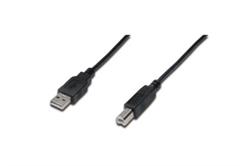 Digitus USB 2.0kabel A/samec na B-samec, 2xstíněný, 1,8m, černý