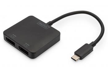 DIGITUS USB-C - 2x DP MST Video Hub DP 1.4, 4K/60Hz