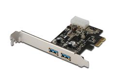 Digitus USB PCI Express přídavná karta USB3.0, 2 porty A / F, 1x držák LP, NEC UPD720202